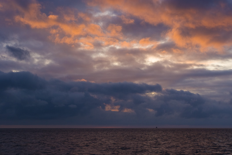 Sunset Over The Pacific Ocean